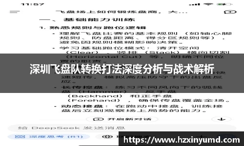 深圳飞盘队转换打法深度分析与战术解析